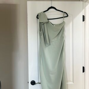 Women's Summer One Shoulder Long Formal Dress with Slit